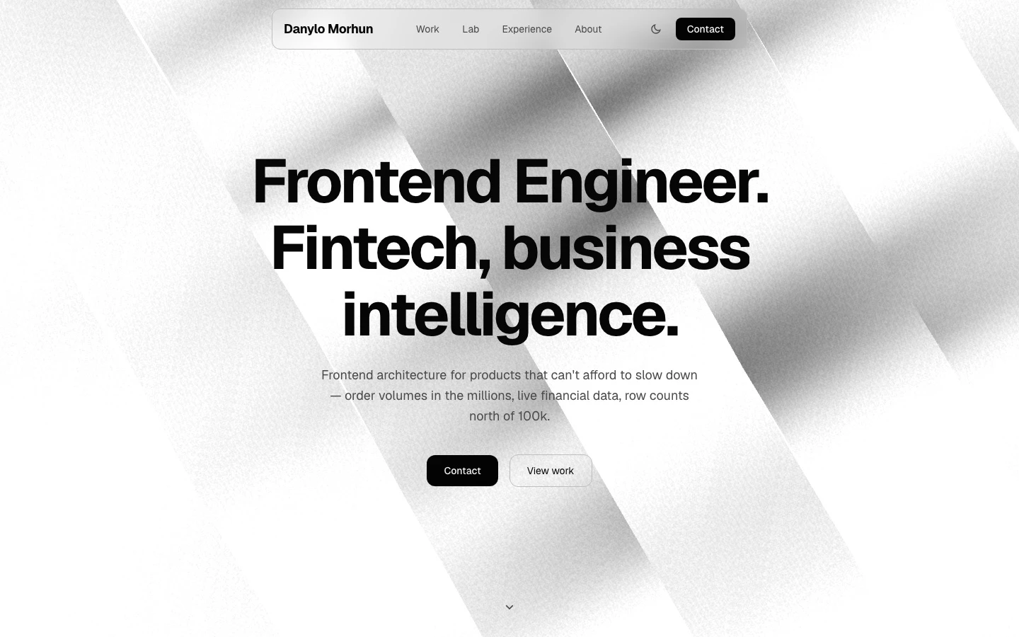 danylomorhun.com homepage hero section